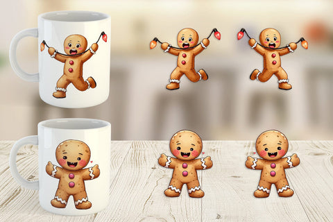 Mug Wrap Awkward Holiday Moments Gingerbread Sublimation artnoy 