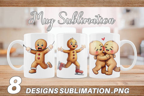 Mug Wrap Awkward Holiday Moments Gingerbread Sublimation artnoy 