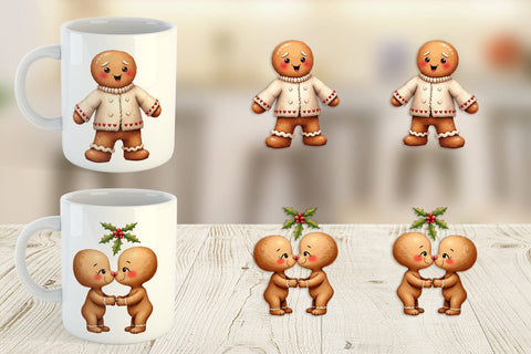 Mug Wrap Awkward Holiday Moments Gingerbread Sublimation artnoy 