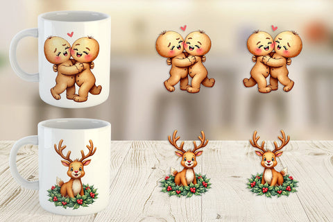 Mug Wrap Awkward Holiday Moments Gingerbread Sublimation artnoy 