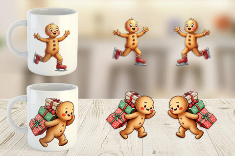 Mug Wrap Awkward Holiday Moments Gingerbread Sublimation artnoy 