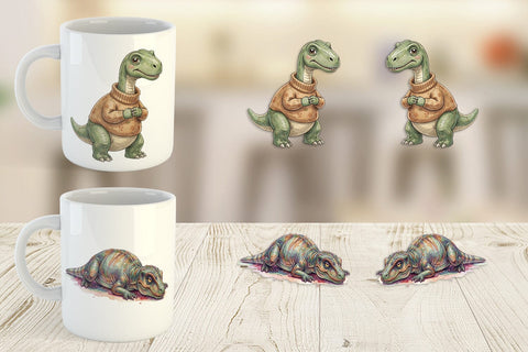 Mug Wrap Awkward Introvert Dinosaur Sublimation artnoy 