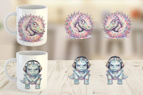 Mug Wrap Awkward Introvert Dinosaur Sublimation artnoy 