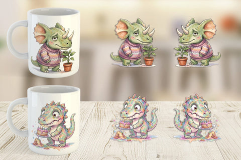 Mug Wrap Awkward Introvert Dinosaur Sublimation artnoy 