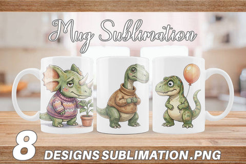 Mug Wrap Awkward Introvert Dinosaur Sublimation artnoy 