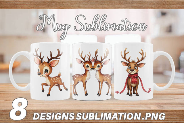 Mug Wrap Awkward Reindeer Academy Sublimation artnoy 