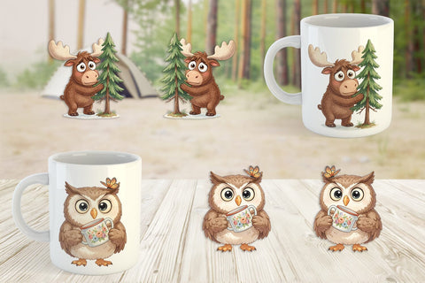 Mug Wrap Awkward Wilderness Watercolor SVG artnoy 