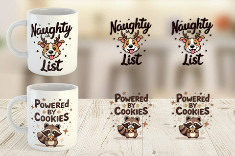 Mug Wrap Awkwardly Festive Critters: Ugly Cute Animal Quotes Sublimation artnoy 