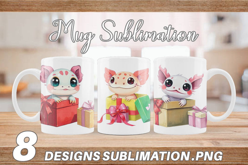 Mug Wrap Axolotl Gift Sublimation artnoy 