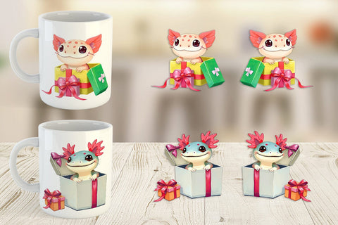 Mug Wrap Axolotl Gift Sublimation artnoy 