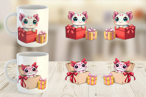 Mug Wrap Axolotl Gift Sublimation artnoy 