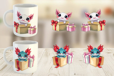 Mug Wrap Axolotl Gift Sublimation artnoy 