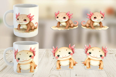 Mug Wrap Axolotl Wildlife Sublimation artnoy 