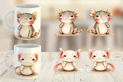 Mug Wrap Axolotl Wildlife Sublimation artnoy 
