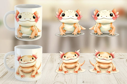 Mug Wrap Axolotl Wildlife Sublimation artnoy 