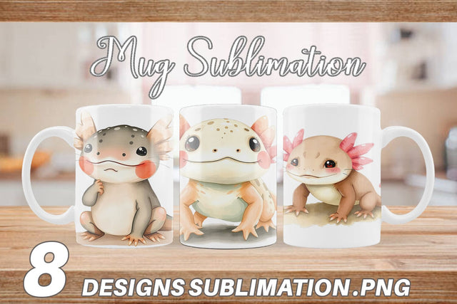Mug Wrap Axolotl Wildlife Sublimation artnoy 