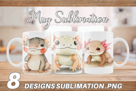 Mug Wrap Axolotl Wildlife Sublimation artnoy 