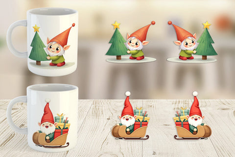 Mug Wrap Baby Gnome Christmas Sublimation artnoy 