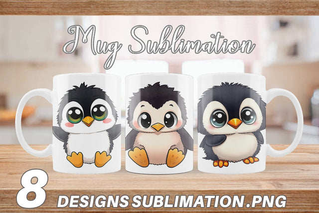 Mug Wrap Baby Penguin Sublimation artnoy 