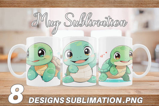 Mug Wrap Baby Sea Turtle Sublimation artnoy 