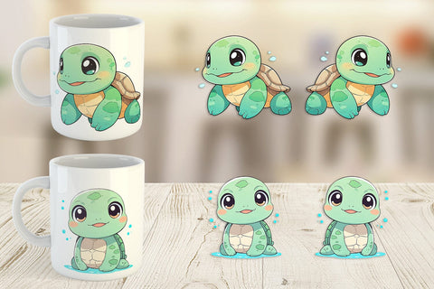 Mug Wrap Baby Sea Turtle Sublimation artnoy 