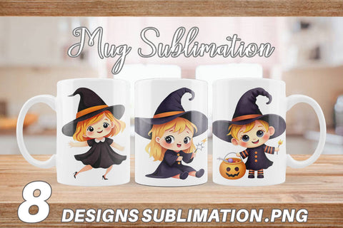 Mug Wrap Baby Witch Halloween Sublimation artnoy 
