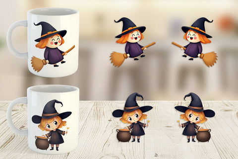 Mug Wrap Baby Witch Halloween Sublimation artnoy 