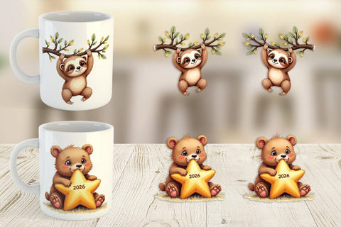 Mug Wrap Baby's First New Year 2026 Sublimation artnoy 