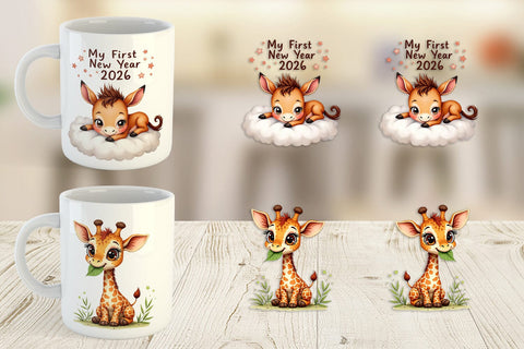 Mug Wrap Baby's First New Year 2026 Sublimation artnoy 