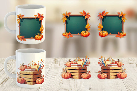 Mug Wrap Back to Autumn Sublimation artnoy 