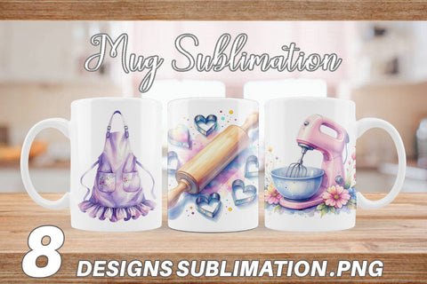 Mug Wrap Baking Queen Kitchen Sublimation artnoy 
