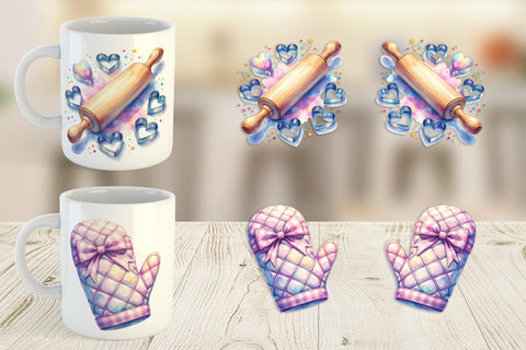 Mug Wrap Baking Queen Kitchen Sublimation artnoy 