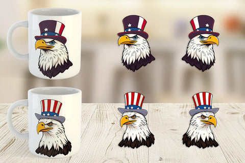 Mug Wrap Bald Eagle Patriotic Sublimation artnoy 