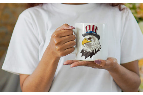Mug Wrap Bald Eagle Patriotic Sublimation artnoy 