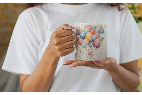 Mug Wrap Balloon Bouquet Sublimation artnoy 