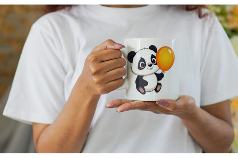 Mug Wrap Balloon Panda Sublimation artnoy 