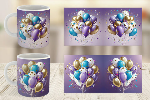 Mug Wrap Balloons Sublimation artnoy 