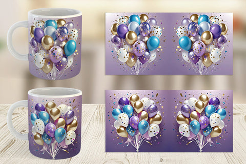 Mug Wrap Balloons Sublimation artnoy 