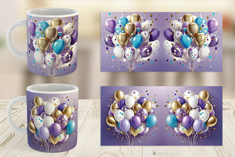 Mug Wrap Balloons Sublimation artnoy 