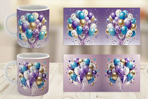 Mug Wrap Balloons Sublimation artnoy 