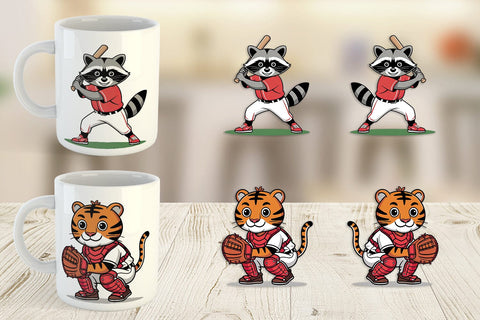 Mug Wrap Baseball Animal Sublimation artnoy 