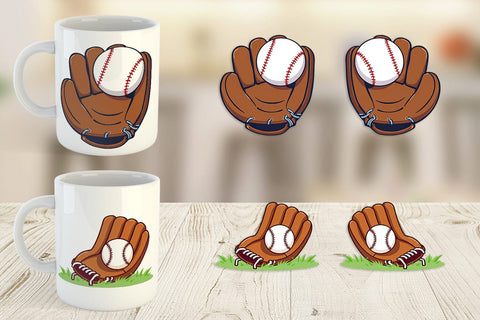 Mug Wrap Baseball Glove Sublimation artnoy 