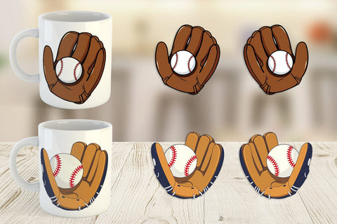Mug Wrap Baseball Glove Sublimation artnoy 