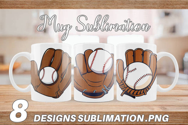Mug Wrap Baseball Glove Sublimation artnoy 