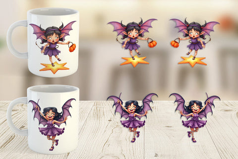 Mug Wrap Bat Fairy Mishaps Sublimation artnoy 