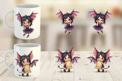 Mug Wrap Bat Fairy Mishaps Sublimation artnoy 