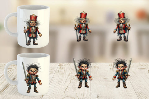 Mug Wrap Battle Worn Nutcracker Sublimation artnoy 