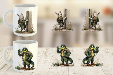 Mug Wrap Battlefield Critters Sublimation artnoy 