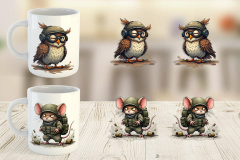 Mug Wrap Battlefield Critters Sublimation artnoy 