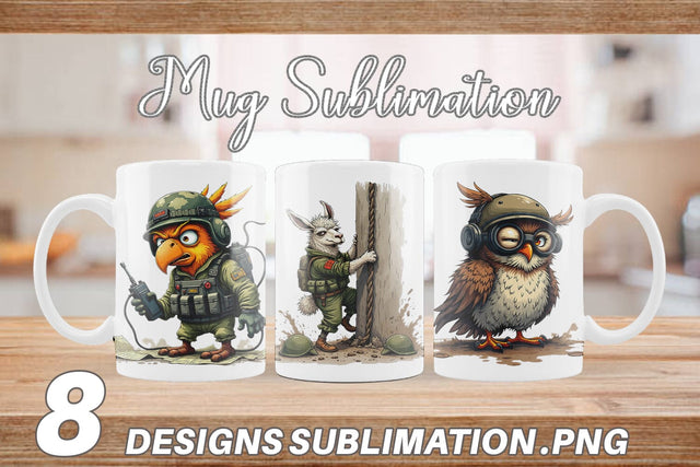 Mug Wrap Battlefield Critters Sublimation artnoy 
